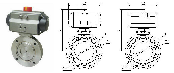 氣動真空蝶閥結構圖